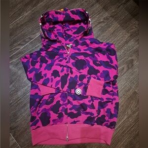 Bape Purple and Pink Camo Zip up Jacket